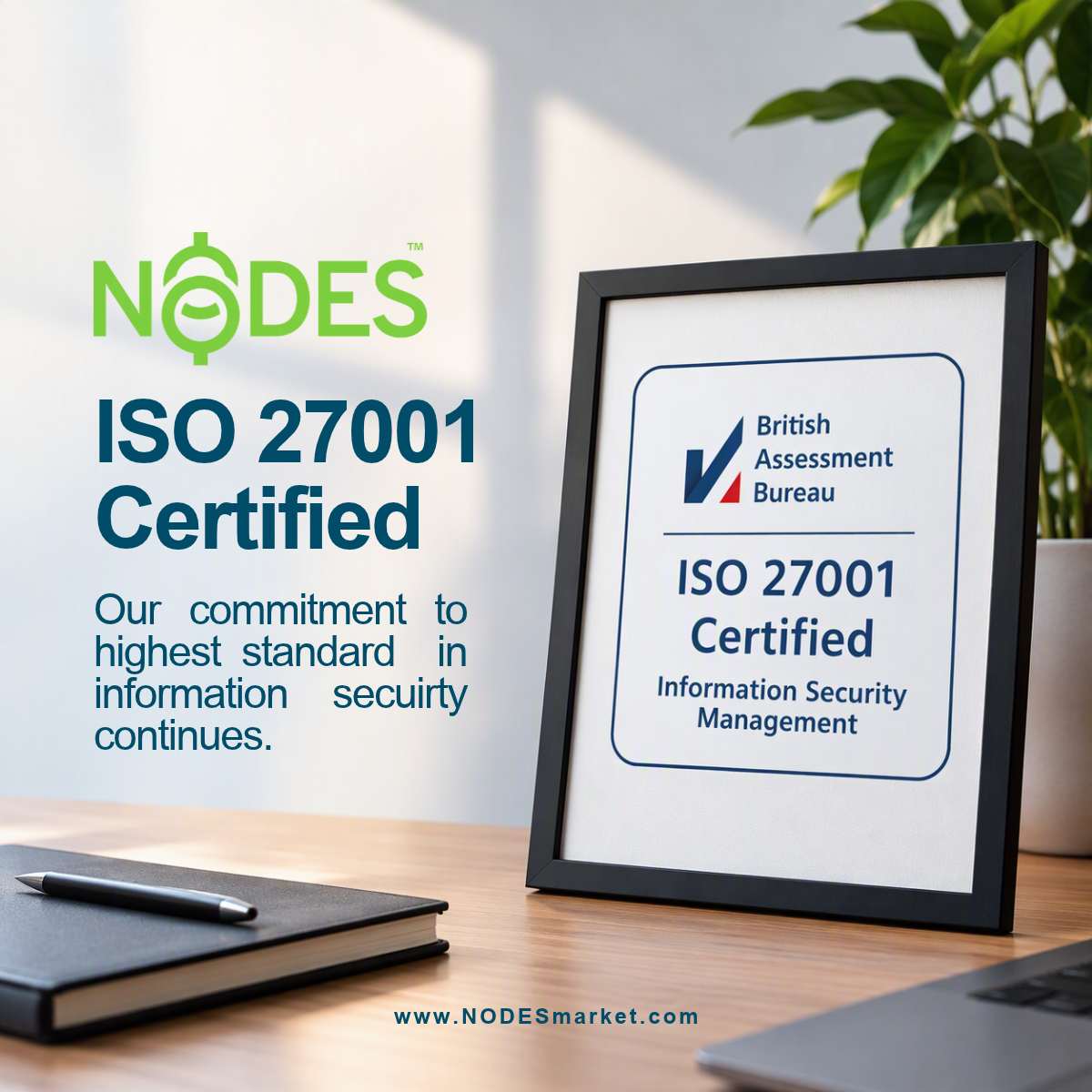 NODES ISO 27001 certification